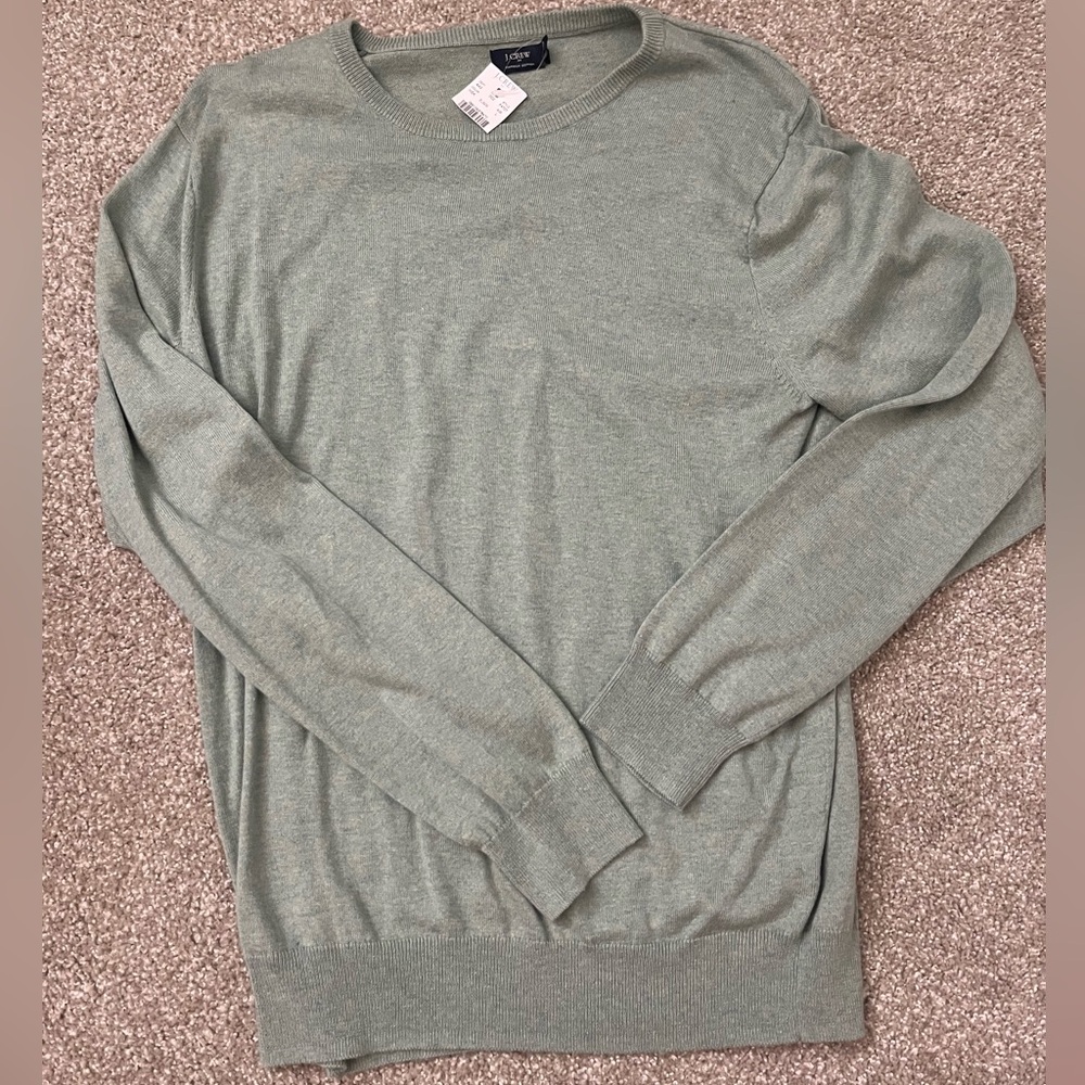 J.CREW NWT Men’s Harbor Cotton Crew-Neck Sweater